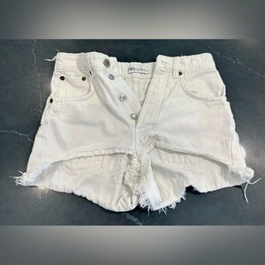 White denim shorts